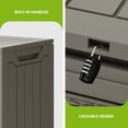 thumbnail image 3 of Uforic 80 Gallon Resin Outdoor Storage Deck Box, Weather Resistant Rattan Pattern Lockable Storage Bin for Patio Garden Backyard Home Essentials, Light Brown, 3 of 9