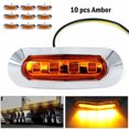thumbnail image 2 of 10x ámbar 4 LED luz indicadora lateral para coche camión remolque camioneta 12V 24V JAMW Sencillez, 2 of 5