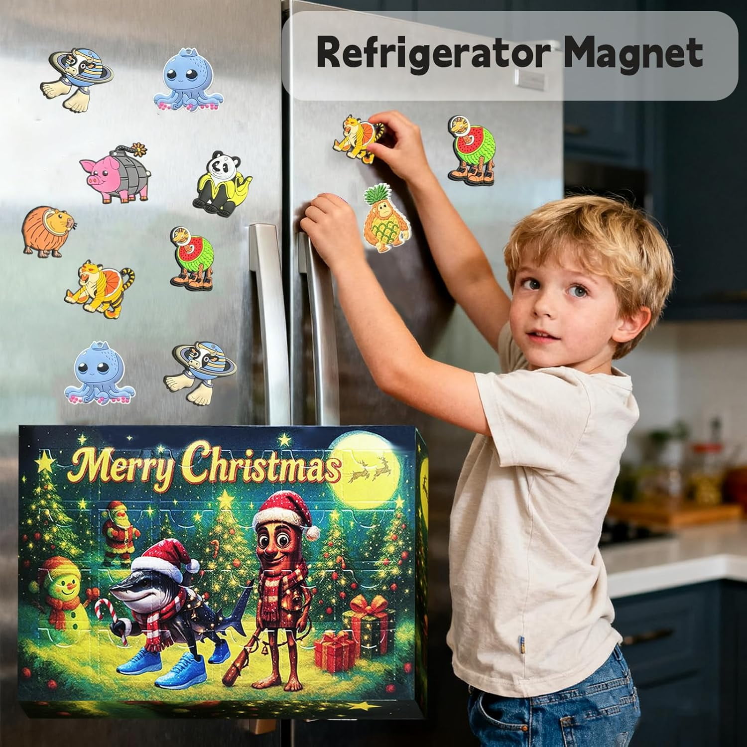 Brainrot Advent Calendar for Kids, Mystery Mini Figurines Blind Box Set, Cute Collectible Desk Display Characters, Christmas Gift for Children Boys Girls Ages 3+, Holiday Stocking Stuffer Surprise
