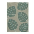 thumbnail image 4 of Abstract Leaves Green Plush Blanket Throw, 4 of 4