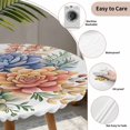 thumbnail image 3 of Spring Floral Succulents Round Tablecloth for 36-44 Inch Tables,Fitted Table Cover with Elastic Edge,Watercolor Botanical Summer Waterproof Outdoor Table Cloth Protector for Patio Garden Dinner, 3 of 9