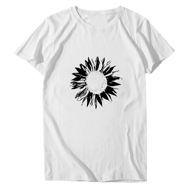 Birdeem T-Shirt Blouse à Manches Courtes et Col Rond Imprimé pour Femmes Grande Taille
