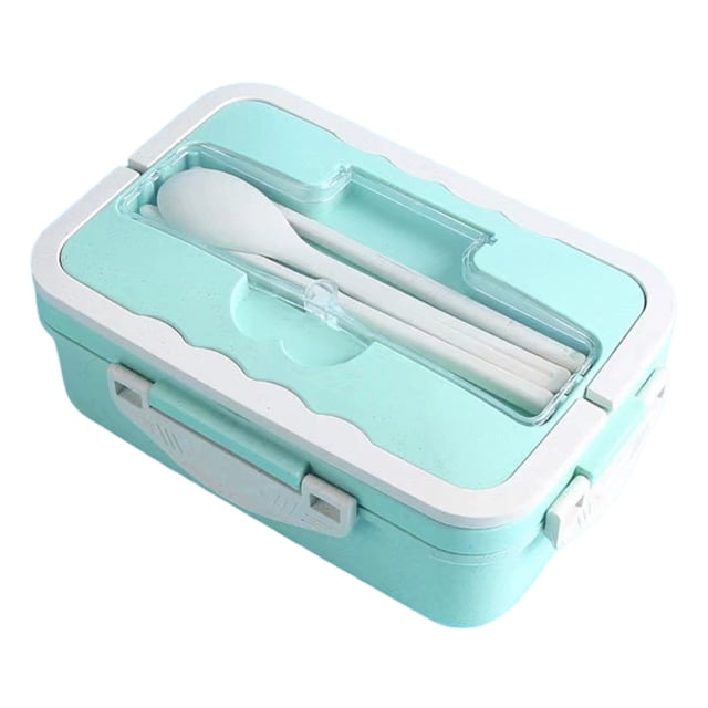 Dvumao Wheats Straw Lunch Box, Microwave Safe Bento Box with Built-in Cutlery Slot, Portable Container for School & Office