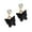 Black, variant on SPRING PARK Women's Crystal Butterfly Shape Cubic Zirconia Stud Earrings