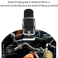 thumbnail image 4 of Square 2Pack PU Leather Motorcycle Cruise Luggage Tag with Privacy Cover and Name ID Tag for Travel Handbags Backpacks Luggage Tags, 4 of 6