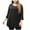 Black, variant on Babysbule Women's Summer Tops Women Casual Plus Size Round Neck Solid T-Shirt Loose Long Sleeve Tops Blouse
