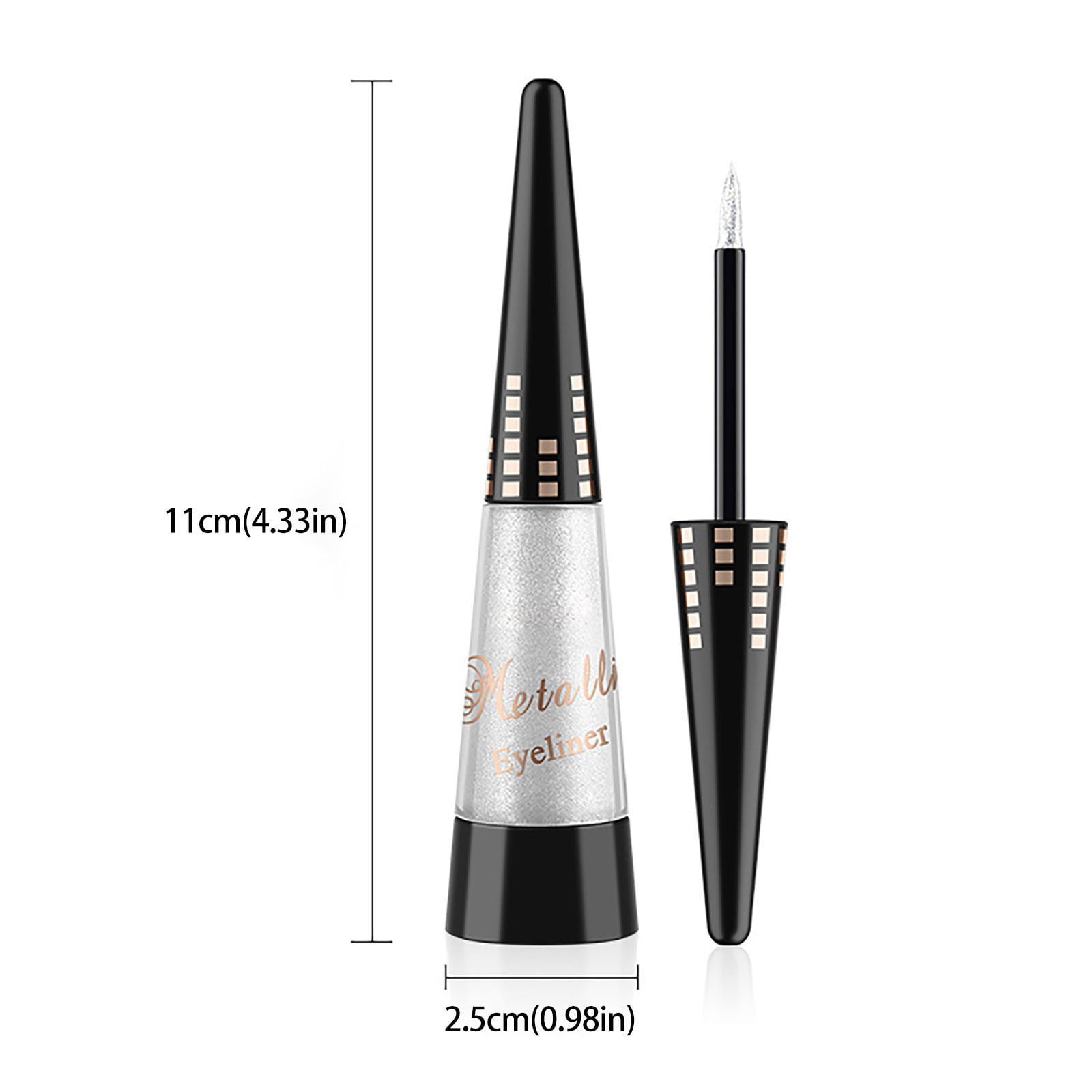 Sparkly Eyeliner Pen Waterproof Sparkly Shimmer Eye Liner High Pigment Long Lasting Smudge Proof Metallic Eye Makeup for Women Cruelty Free 1PC*3 Makeup Organizers