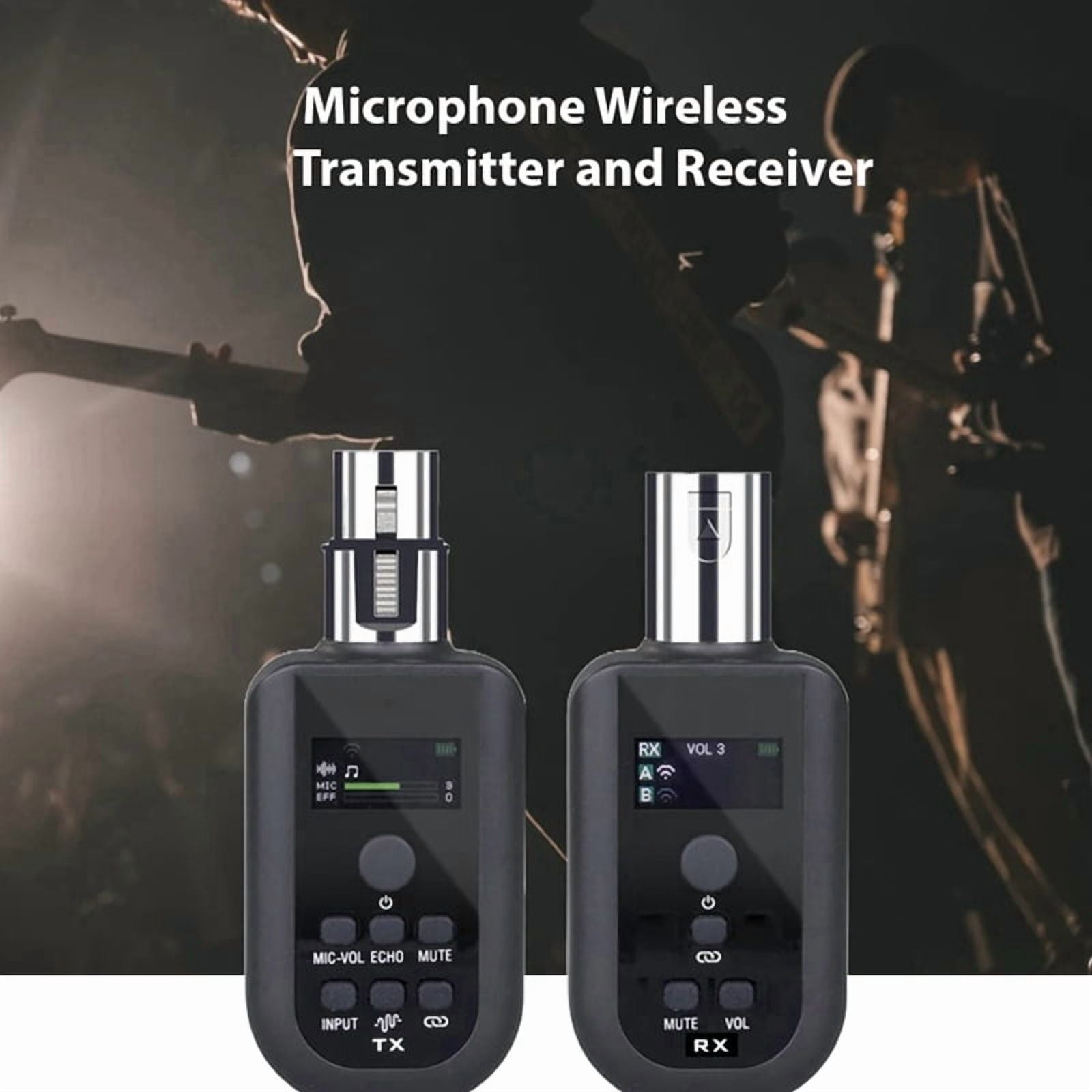 SL-100 Microphone Wireless Xlr Transmitter Receiver UHF Wireless Mic System for Audio Mixer Electric Guitar  Noise