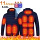thumbnail image 2 of Chaqueta térmica de 11 zonas para invierno, eléctrica, para hombre y mujer, con calefacción por USB, chaleco térmico para moto, tallas S a 8XL, 2 of 4