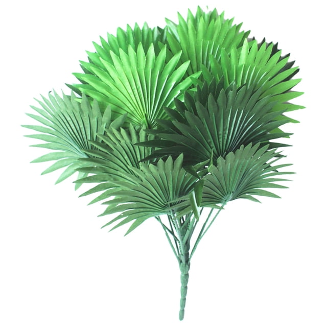 Planta de simulación tropical Laklulu, planta de palma verde en maceta