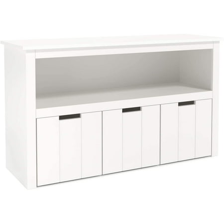 Condition photo showing New/Like New for homfa kids toy storage cubes storage bins white toy box with shelves and wheels