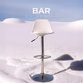 thumbnail image 5 of Silla para Bar y Barra de Cocina con Respaldo y Reposapies de Altura Ajustable Banco Taburete Giratorio con Asiento Acolchado de Diseño Moderno Set 2 Piezas Blanco, 5 of 5
