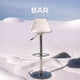 thumbnail image 5 of Sillas para Bar y Barra de Cocina con Respaldo y Reposapies de Altura Ajustable Banco Taburete Giratorio con Asiento Acolchado de Diseño Moderno Set 3 Piezas Blanco, 5 of 5