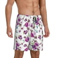 thumbnail image 2 of Xecao Rose Flowers Print Men's Sleepwear Shorts Pajama Bottom Lounge Short nightwear with Convenient Pockets for Relaxed Home Wear-Large, 2 of 6