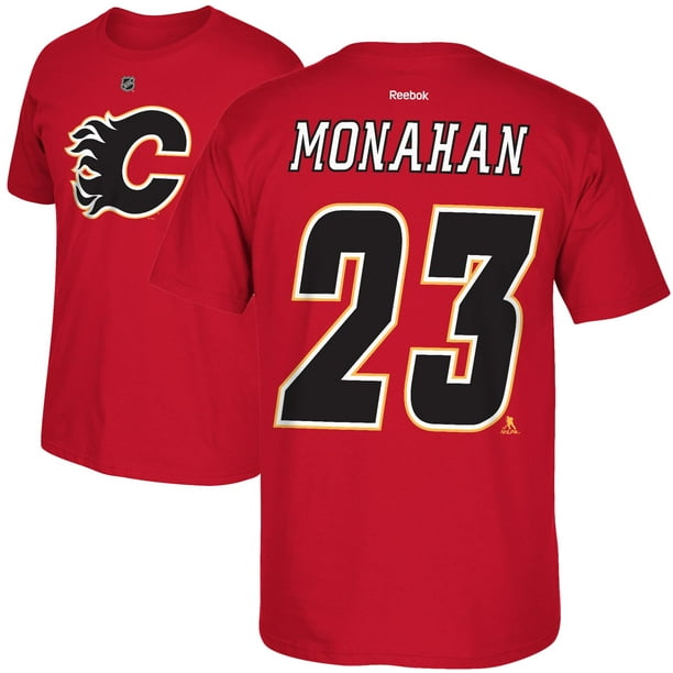 Calgary Flammes Sean Monahan Reebok NHL Nom du Joueur et Numéro T-Shirt