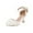 White, variant on CAIXIA Dress Shoes for Girls Girls Sandals Ankle Strap Square Toe Low Heel Bow Flower Dress Shoes Daddy Daughterdance Dress Shoes for Girls,11-11.5 Years