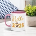 thumbnail image 2 of Hello 2025 Pomeranian Celebrates Happy New Year Firework Balloon 11oz Accent Two-tone Mug Pom Dog Lover Gifts Coffee Tea Cup - 02024, 2 of 5