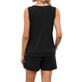 thumbnail image 4 of Women’s Tank Tops Wide Leg Elastic Waist Short Pockets Two Piece Summer Outdoor, 4 of 8