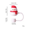 thumbnail image 3 of Tapas Paja Navideñas PVC 10 Mm para 30/40 Oz (muñeco Nieve), 3 of 3