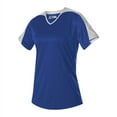 thumbnail image 3 of Alleson Athletic 558VW Womens V Neck Fastpitch Jersey - White Black, 3 of 7