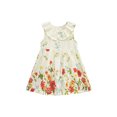 thumbnail image 1 of Robes Filles Enfants Tout-Petits Filles Été Coton Dentelle Robe Manches Courtes Évasée Midi Décontractée Robes Bébé Beige 2 Ans-3 Ans, 1 of 5