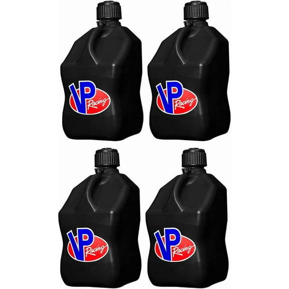 VP Racing 3582-CA, 5.5 Gallon Motorsports Jug Black Square (4 Pack)