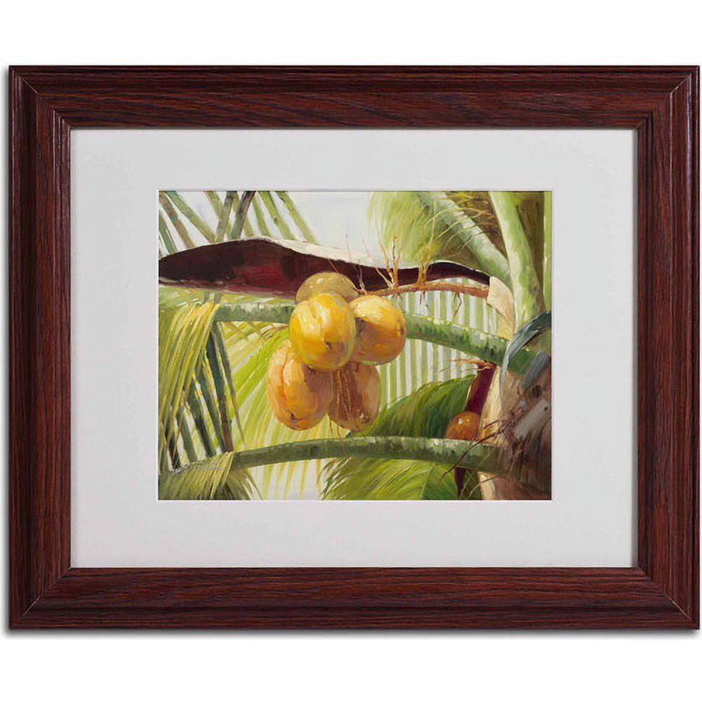 Trademark Fine Art "Coconut Palm I" Canvas Art by Victor Giton, Wood Frame