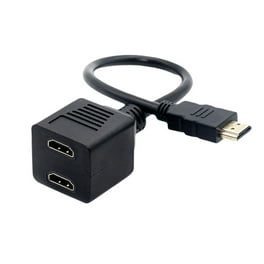 HDMI Splitter Adapter Cable 1 in 2 Out Male to Dual Female 1080P HD Double Connector Video Extender Walmart
