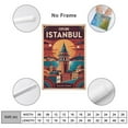 thumbnail image 2 of Istanbul Retro Travel Poster Vintage Turkish City Tourism with Galata Tower & Bazaars Print Poster, 2 of 8