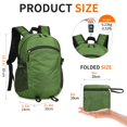 thumbnail image 3 of Mochila de Senderismo SFIUYDS Impermeable Ligera Verde 15L, 3 of 9
