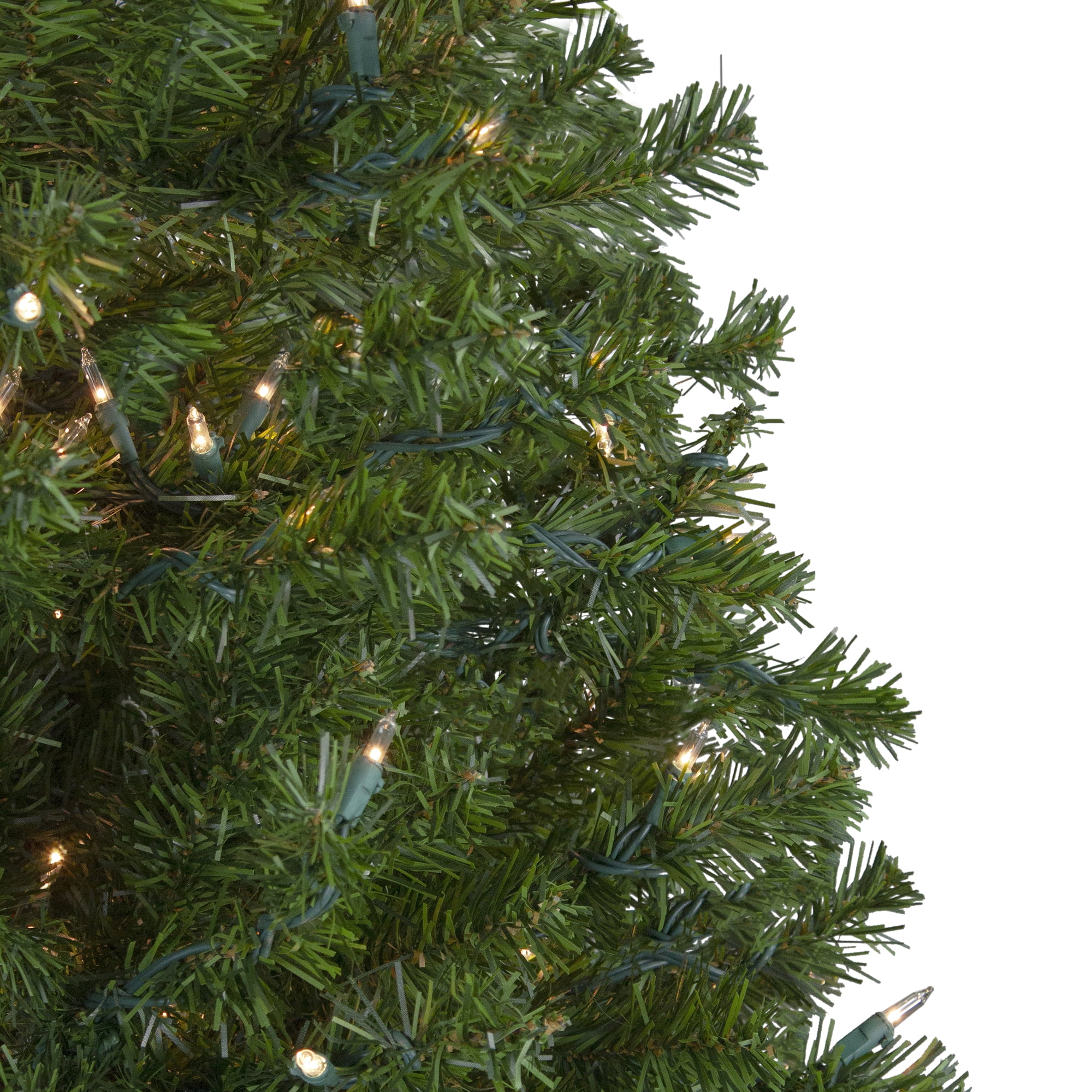 Northlight Clear Prelit Incandescent Green Full Canadian Pine Artificial Christmas Tree, 6'