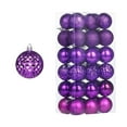 thumbnail image 2 of 36-Pack Electroplated Christmas Ornaments, Shiny Holiday Tree Baubles Set for Xmas Decorations, Gift Wrapping Embellishment(I), 2 of 4