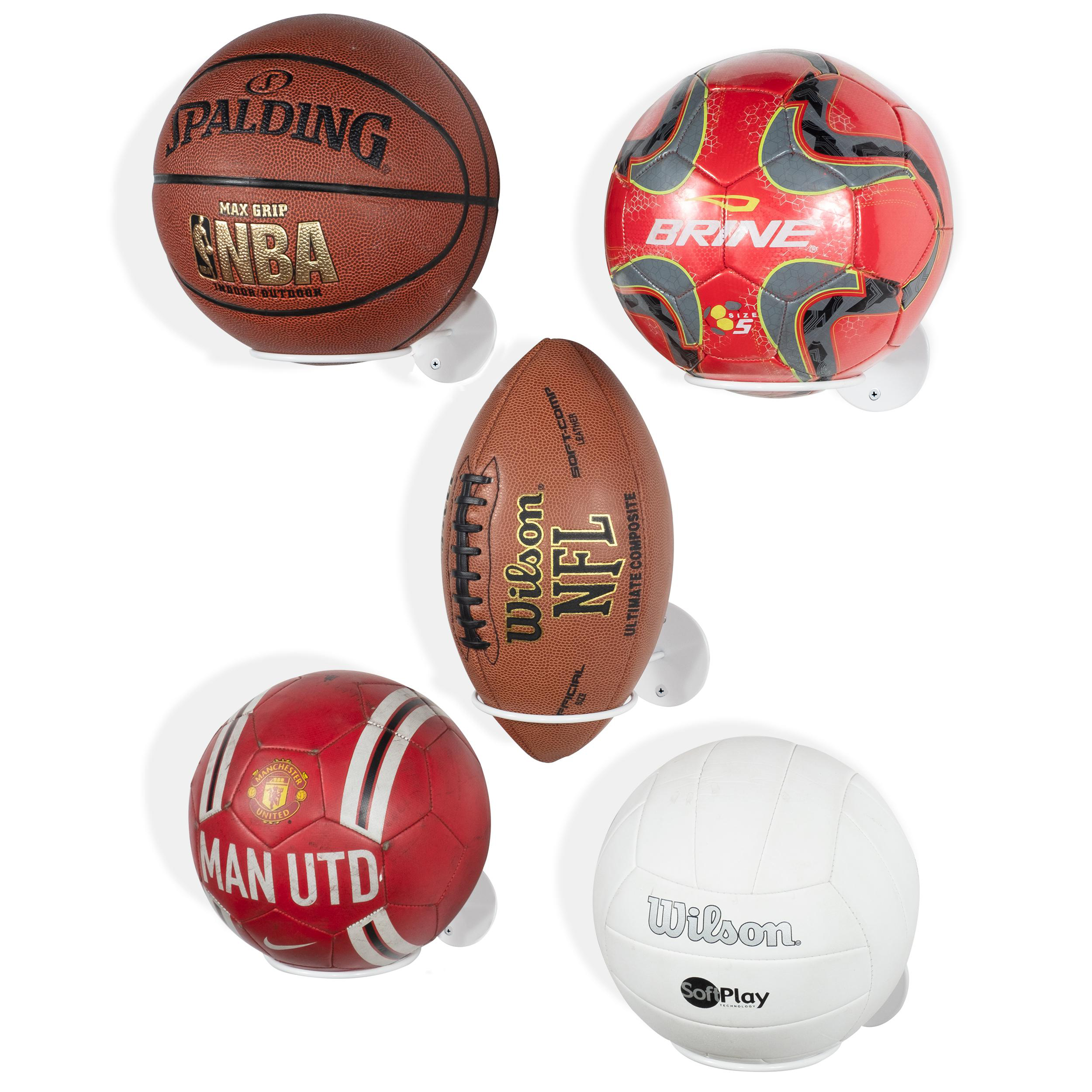 Wallniture Palla Ball Storage Rack Wall Hanger for Sports Balls