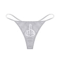 thumbnail image 1 of Sexy G-String Thongs for Women Cotton Panties T-back Tangas Finger Pattern Sticker Low Rise Underwear, 1 of 5