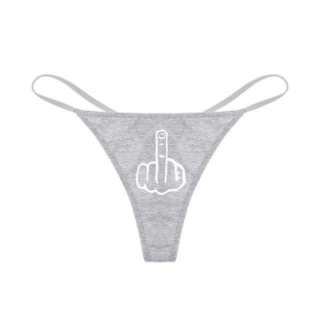 Strings Aguichant pour Femmes, Culottes en Coton, Tangas à Dos en T, Motif de Doigts, Autocollant, sous-Vêtements Taille Basse