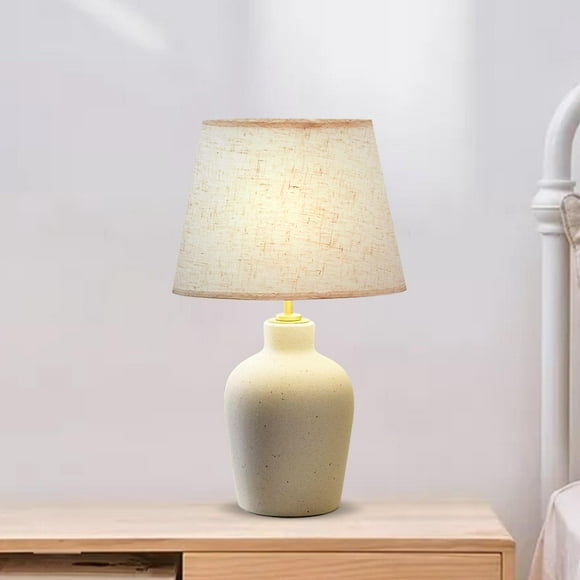 BELOVING Drum Fabric Lamp Shade Decorative Bedside Lampshade for Bedside Bedroom Cafe Beige