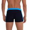 thumbnail image 6 of JoveMarine Men's Quick Dry Swim Trunks with Drawstring Solid Color Stitching Design for Sports and Swimming Comfortable Boxer Shorts Black L, 6 of 6