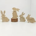 thumbnail image 6 of Easter Bunny Wooden Decoration Exquisite Rabbit Figurine Home Desk Ornament Idea Easter Decoration, 6 of 8