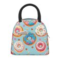thumbnail image 1 of Balery Colorful Donut Bolsa de Almuerzo para Mujeres, Caja de Almuerzo, Bolsa de Almuerzo Pequeña Impermeable, Tote de Almuerzo Reutilizable con Gran Capacidad, 1 of 6