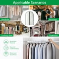 thumbnail image 5 of Tripumer 5 Pcs Hanging Garment Bags Lightweight Suit Bags 24 x 40 inch PEVA Garment Covers Clear Garment Bags Full Zipper Breathable Clothes Protectors for Closet Storage Black Side, 5 of 9