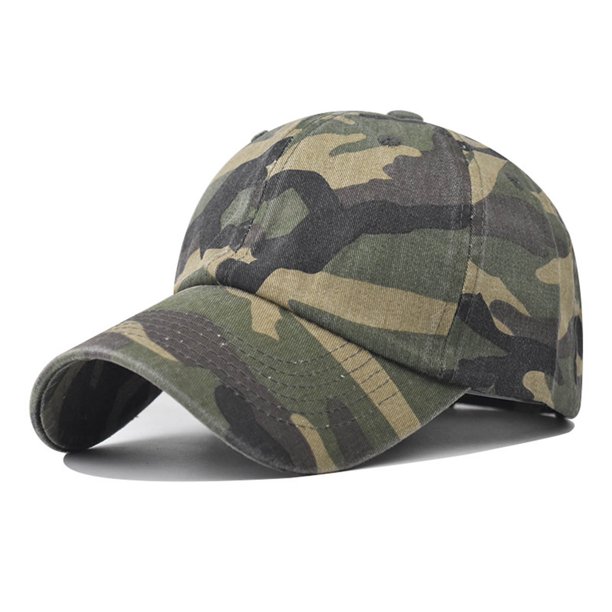 Gorra de béisbol de camuflaje de poliéster para hombre y mujer.