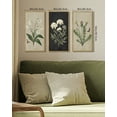 thumbnail image 7 of SHENIFY Wild Flowers Artwork Framed Wall Art Vintage Botanical Wall Decor Artwork Kitchen Dining Room 8x16in3pcs Natural Framed, 7 of 7