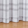 thumbnail image 4 of 2 Panel Buffalo Plaid Curtain, Grommet Top Checkered Voile Linen Thermal Insulated Curtain, 4 of 9