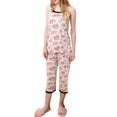 thumbnail image 1 of Doublju Women's Sleeveless Lace Top Capri Pajama 2 Pcs Set (Plus Size Available), 1 of 3