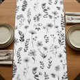 thumbnail image 5 of Table Runners 72 Inches Long Dress Scarves, Grey Spring Floral Farmhouse Kitchen Table Runner, Coffee Tablerunners, Flowers Botanical Elegant Pastoral 13x72 Inch, 5 of 9