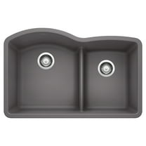 Blanco DIAMOND 1-3/4 with Low Divide SILGRANIT Sink Cinder