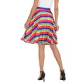 thumbnail image 5 of HDE Skirts for Women - Midi Skirt Skater Skirt Knee Length High Waist Fun Prints Rainbow L, 5 of 6