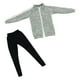 thumbnail image 5 of Moda 1/6 Escala Ropa de Muñecas Femeninas, Figuras de Mujeres Ropa de Muñecas Figura Femenina Ropa para Figuras de Acción Femeninas de 12 Pulgadas Acc Gris Hugo Traje de muñeca femenina, 5 of 9
