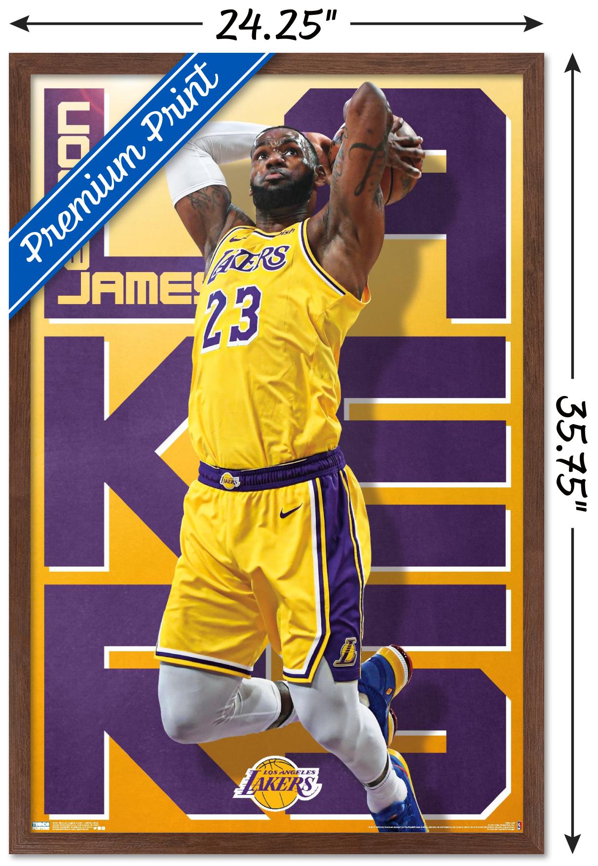 NBA Los Angeles Lakers - Lebron James 19 Wall Poster, 22.375" x 34" Framed
