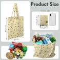 thumbnail image 2 of Honeycomb Pattern Canvas Tote Bag for Women, Durable Eco-Friendly Reusable Shopping Tote with Cute Bee Design, Lightweight Foldable Handbag for Travel, 2 of 7